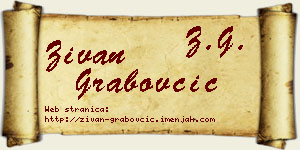 Živan Grabovčić vizit kartica